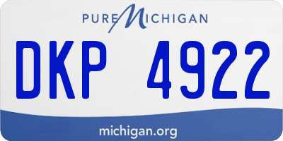 MI license plate DKP4922