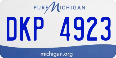 MI license plate DKP4923