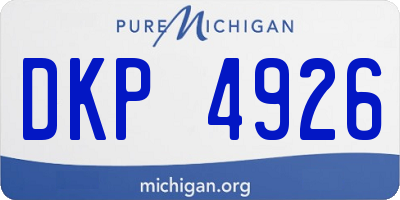 MI license plate DKP4926