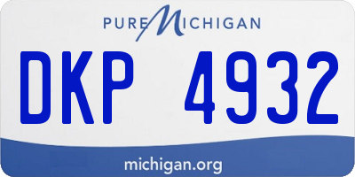 MI license plate DKP4932