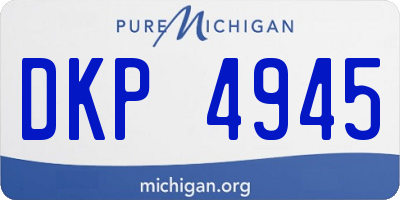 MI license plate DKP4945