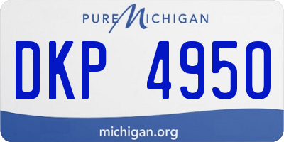 MI license plate DKP4950