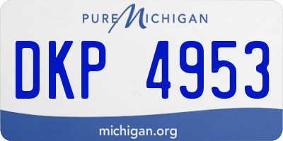 MI license plate DKP4953