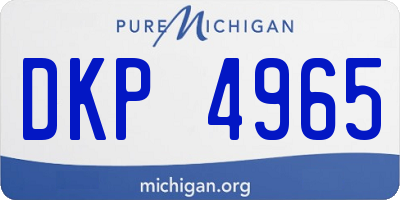 MI license plate DKP4965