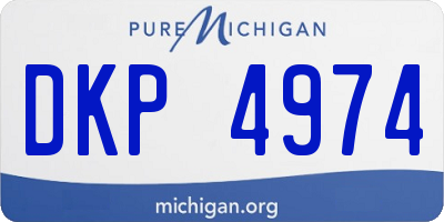 MI license plate DKP4974