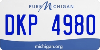 MI license plate DKP4980