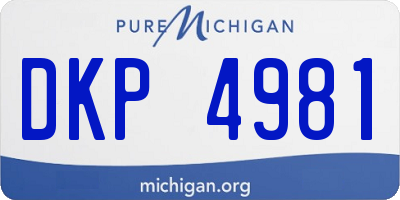 MI license plate DKP4981