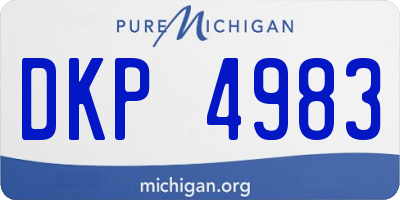 MI license plate DKP4983