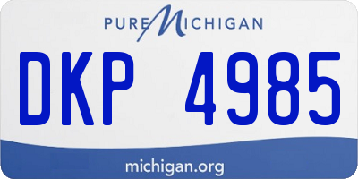 MI license plate DKP4985