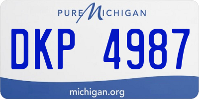 MI license plate DKP4987