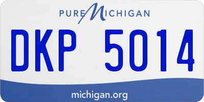 MI license plate DKP5014