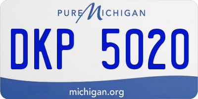 MI license plate DKP5020