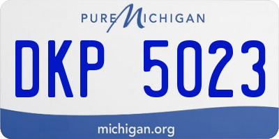 MI license plate DKP5023