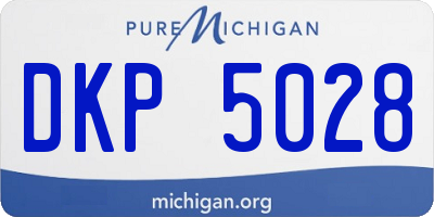 MI license plate DKP5028