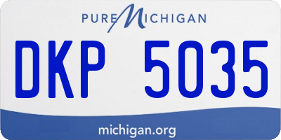 MI license plate DKP5035