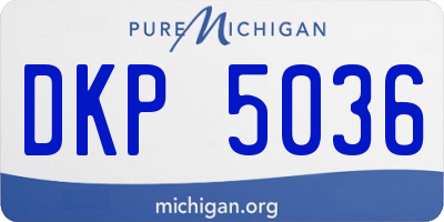MI license plate DKP5036