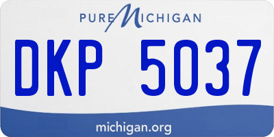 MI license plate DKP5037