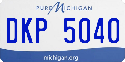 MI license plate DKP5040