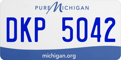 MI license plate DKP5042