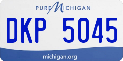 MI license plate DKP5045