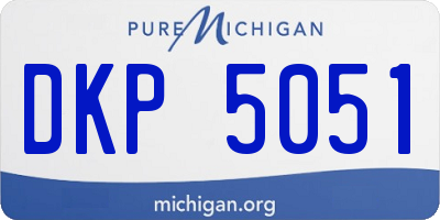 MI license plate DKP5051