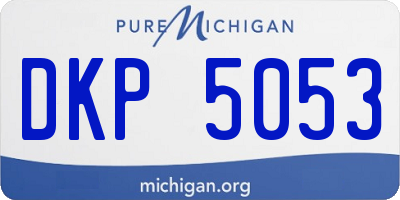MI license plate DKP5053