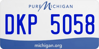 MI license plate DKP5058