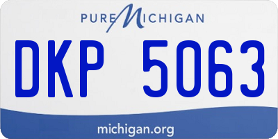 MI license plate DKP5063