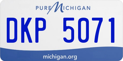 MI license plate DKP5071