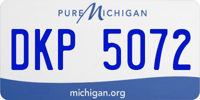 MI license plate DKP5072