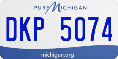 MI license plate DKP5074