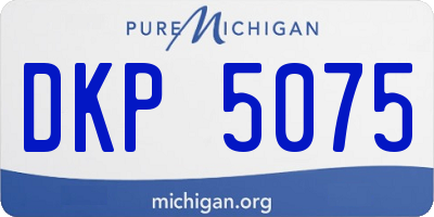 MI license plate DKP5075
