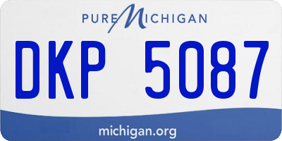 MI license plate DKP5087