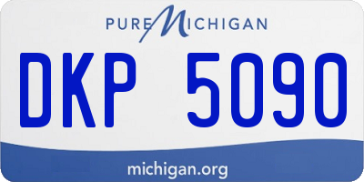 MI license plate DKP5090