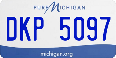 MI license plate DKP5097