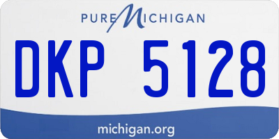 MI license plate DKP5128
