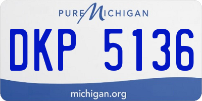 MI license plate DKP5136