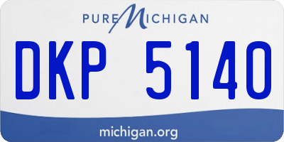 MI license plate DKP5140