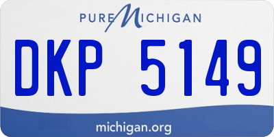 MI license plate DKP5149