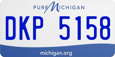 MI license plate DKP5158