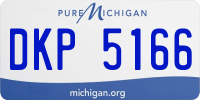 MI license plate DKP5166