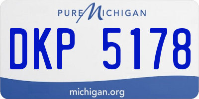 MI license plate DKP5178