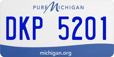 MI license plate DKP5201