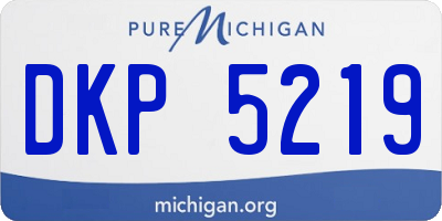 MI license plate DKP5219