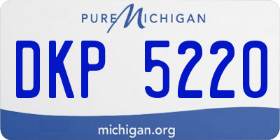 MI license plate DKP5220