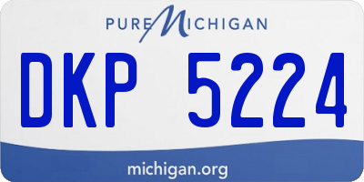 MI license plate DKP5224