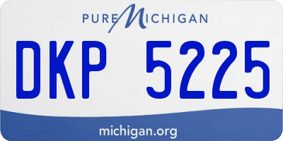 MI license plate DKP5225