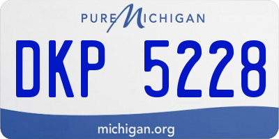 MI license plate DKP5228