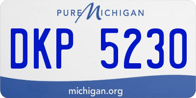 MI license plate DKP5230