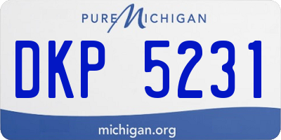 MI license plate DKP5231